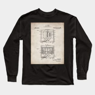 Toaster Patent - Baker Chef Kitchen Diner Decor Art - Antique Long Sleeve T-Shirt